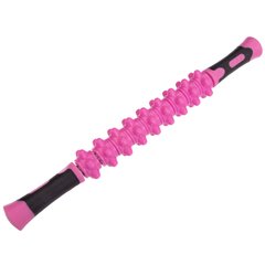 Массажер-палка роликовый 9 массажеров Massager Bar SP-Sport FI-2537 (EVA, l-45см, розовый)