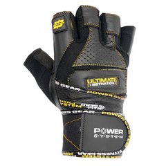 Перчатки для фитнеса и тяжелой атлетики Power System Ultimate Motivation PS-2810 Black Yellow Line XL