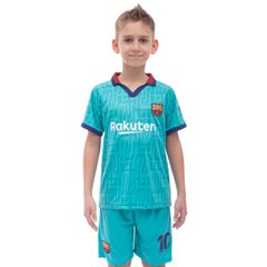 Форма футбольна дитяча SP-Sport BARCELONA MESSI 10 резервна 2020 CO-1072 (р-р 22-30, зріст 116-165см, м&#39;ятний)