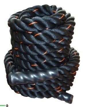 Канат для кроссфита Power System Battle Rope PS-4047 Black/Orange