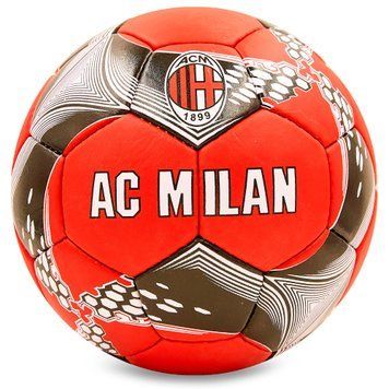 Мяч футбольный №5 Гриппи 5сл. AC MILAN BALLONSTAR FB-6707 (№5, 5 сл., сшит вручную)