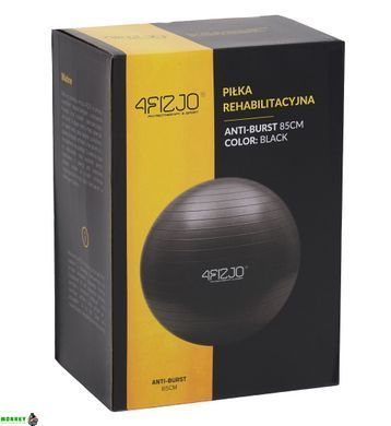 Мяч для фитнеса (фитбол) 4FIZJO 85 см Anti-Burst 4FJ0028 Black