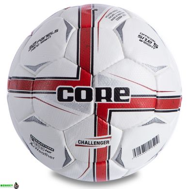 М'яч футбольний CORE CHALLENGER CR-022 №5 PU білий-червоний