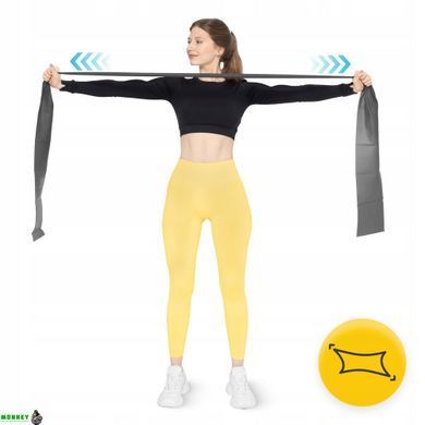 Стрічка-еспандер для спорту та реабілітації 4FIZJO Flat Band 200 х 15 cм 12-15 кг Black (P-5907222931677)