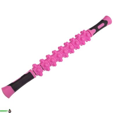 Массажер-палка роликовый 9 массажеров Massager Bar SP-Sport FI-2537 розовый