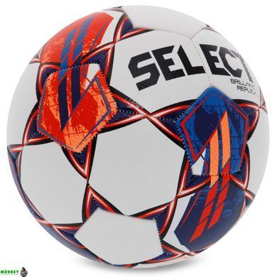 М'яч футбольний SELECT BRILLANT REPLICA V23 №5 білий-червоний