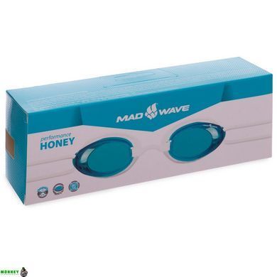 Очки для плавания MadWave HONEY M042718 Голубой-белый