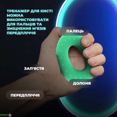 Эспандер кистевой силиконовый PowerPlay PP-4338 Hand Grip Medium 20 кг. Зеленый