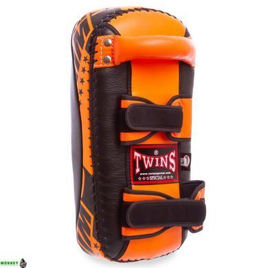 Пади для тайського боксу Тай-педи TWINS KPL2-L Чорний-оранжевий 20x41x6см 1шт