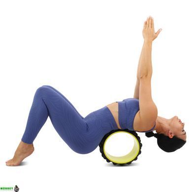Колесо для йоги масажне Wheel Yoga SP-Sport FI-6205 Чорний