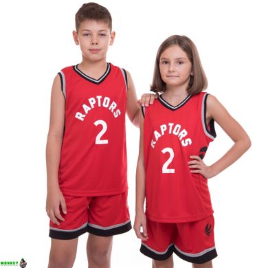 Форма баскетбольна підліткова NB-Sport NBA RAPTORS 2 BA-0970 M-2XL червоний-чорний