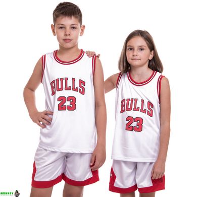 Форма баскетбольная детская NB-Sport NBA BULLS 23 5351 (р-р S-2XL-120-165см, цвета в ассортименте)