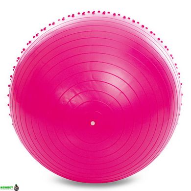 М'яч для фітнесу фітбол полумассажний Zelart FI-4437-65 65см кольори в асортименті