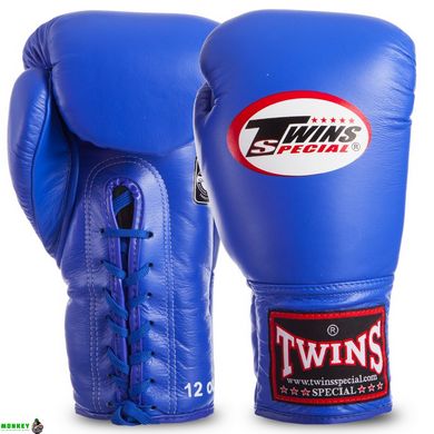 Перчатки боксерские кожаные на шнуровке TWINS BGLL1 (р-р 12-18oz, цвета в ассортименте)