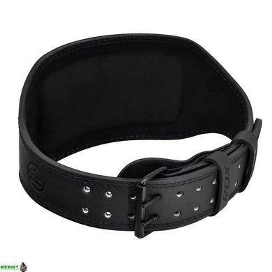 Пояс для важкої атлетики RDX 6 шкіряний Full Black 2XL