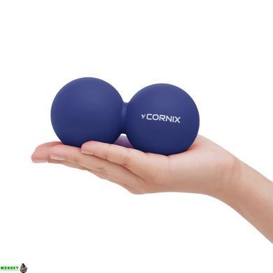 Массажный мяч Cornix Lacrosse DuoBall 6.3 x 12.6 см XR-0109 Navy Blue