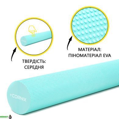 Масажний ролик Cornix EVA+ 90 x 15 см (валик, роллер) XR-0315 Mint