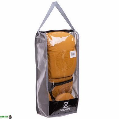 Рукавички боксерські шкіряні Zelart VL-3074 Синій 10 унцій 8-14 унцій