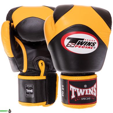 Перчатки боксерские кожаные TWINS BGVL13 VELCRO 10-14унций цвета в ассортименте