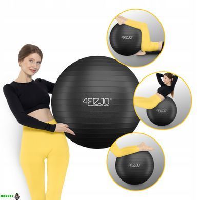 Мяч для фитнеса (фитбол) 4FIZJO 85 см Anti-Burst 4FJ0028 Black