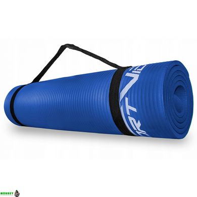 Коврик (мат) для йоги и фитнеса SportVida NBR 1.5 см SV-HK0075 Blue