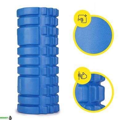 Массажный ролик Cornix EVA 33 x 14 см (валик, роллер) XR-0035 Blue
