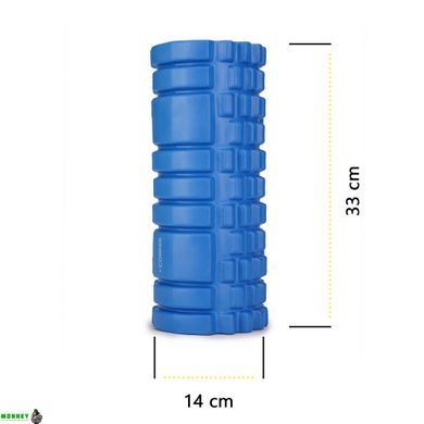 Массажный ролик Cornix EVA 33 x 14 см (валик, роллер) XR-0035 Blue