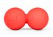 Силіконовий масажний подвійний м&#39;яч 63 мм Hop-Sport HS-S063DMB червоний