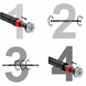 Турнік розсувний 4FIZJO 66-100 см Black/Red (P-5907739310385)