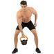 Гиря тренировочная цельная обрезиненная с окрашенной ручкой LiveUp Urethane competition kettlebell UAZE5336-12 вес 12кг черный-оранжевый