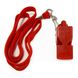 Свисток арбітра пластиковий зі шнурком Meta Whistle plastic classic with lanyard червоний Уні OFSM