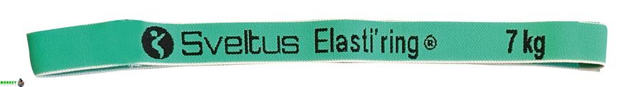 Резинка для фитнеса тканевая Sveltus Elasti'ring в коробке + QR код Зеленая 7 кг (SLTS-0025)