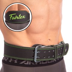 Пояс атлетический кожаный FAIRTEX 165103 (ширина-6in (15см), р-р S-XL, с подкладкой для спины, черный)