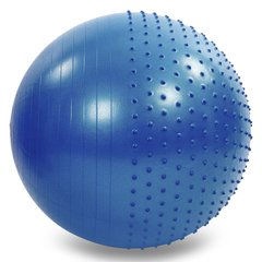 Мяч для фитнеса (фитбол) полумассажный 2в1 75см Zelart FI-4437-75 (PVC, 1300г, ABS, цвета в ассортименте)