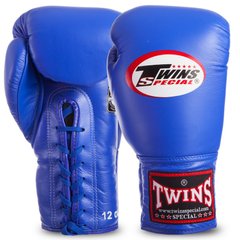 Боксерські рукавиці шкіряні професійні на шнурівці TWINS BGLL1 12-18 унцій кольори в асортименті