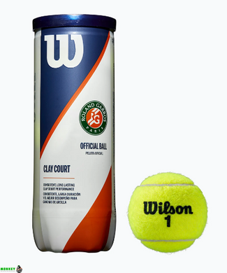 М'ячі для тенісу Wilson ROLAND GARROS CLAY CT 3 BALL