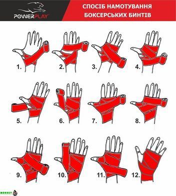 Бинты для бокса PowerPlay 3046 черные (4м)