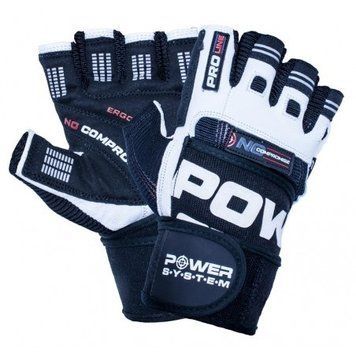 Рукавички для фітнесу і важкої атлетики Power System No Compromise PS-2700 Black/White XXL