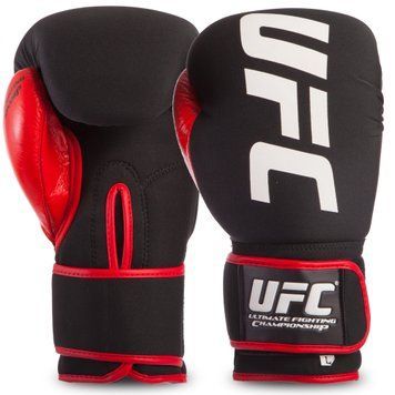 Рукавички боксерські PU на липучці UFC ULTIMATE KOMBAT (PU, неопрен, р-р(10-12UFC Червоний-чорний M(10 унції),) 017