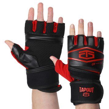 Перчатки для смешанных единоборств MMA TAPOUT SB168520 Черный-красный S-M