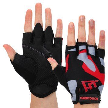 Рукавички для фітнесу та тренувань HARD TOUCH FG-009 S чорний-рожевий