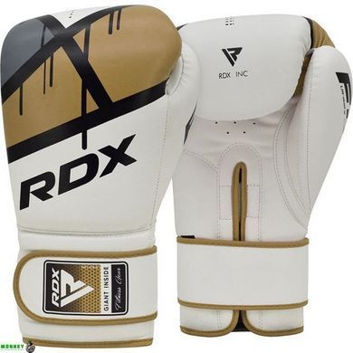 Боксерські рукавиці RDX F7 Ego Golden 16 унцій (капа в комплекті)