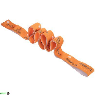 Стрічка для розтяжки еластичний еспандер Record Elastiband FI-1722 Помаранчевий