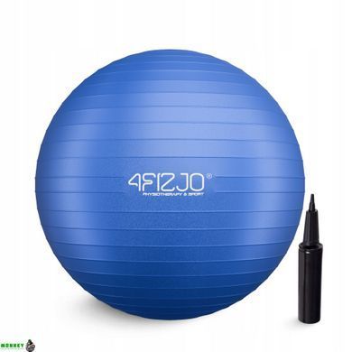 Мяч для фитнеса (фитбол) 4FIZJO 65 см Anti-Burst 4FJ0030 Blue