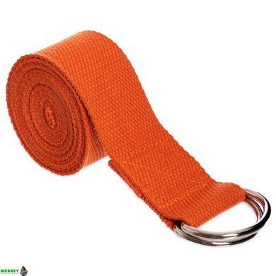 Ремень для йоги SP-Sport FI-4943 Оранжевый 183x3,8см