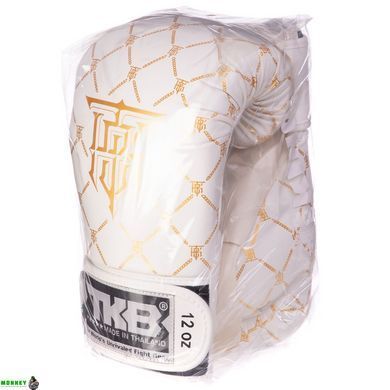Рукавички шкіряні боксерські TOP KING TOP KING Chain TKBGCH Білий-срібний 10 унції