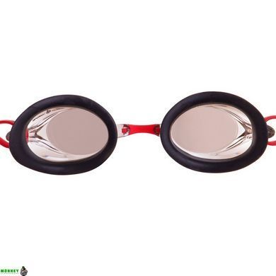 Окуляри для плавання MadWave SPURT Mirror M042725 Червоно-чорний