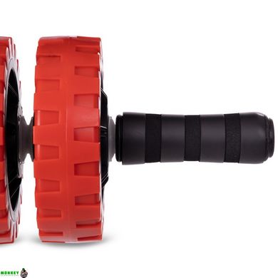 Колесо ролик для пресу подвійне SP-Sport FI-2538 чорний-червоний
