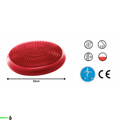 Балансувальна подушка-диск 4FIZJO PRO+ 33 см (сенсомоторна) масажна 4FJ0312 Red