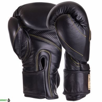 Боксерські рукавиці шкіряні UFC PRO Prem Hook & Loop UHK-75049 14 унцій чорний